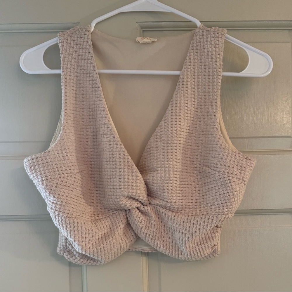 Cream crop top